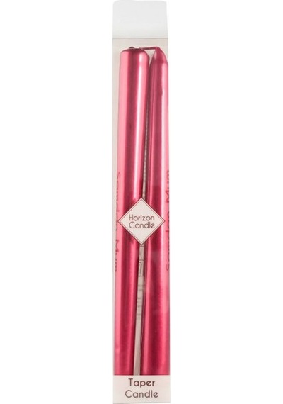 Candle Şamdan Mum Konik 2,5x25cm Metalik Kırmızı 1 Adet