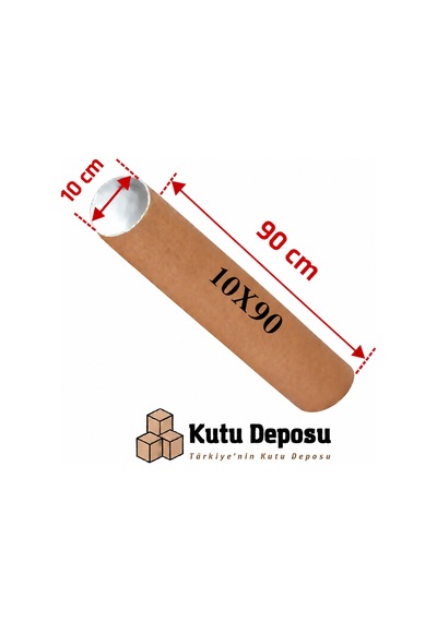 10x90 Cm Kapaklı Silindir Postüp Rulo Gönderi Kutusu 5 Adet