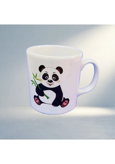 Sevimli Panda Tasarımlı Seramik Kupa Bardak Hediye 12x7