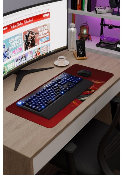 Hades Kaymaz Dikişli Kauçuk Oyuncu Mousepad V2 - 70x30 Xl Gaming Mouse Pad Fare Altlığı