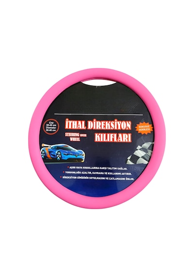 Silikon Direksiyon Kılıfı Pembe Pembe