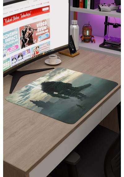 Shadow Of The Colossus Dikişli Kauçuk Oyuncu Mousepad V4 - 48x40 Xl Gaming Mouse Pad