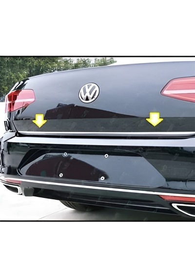 Volkswagen Passat B8.5 Uyumlu 2019 Ve Üzeri Krom Bagaj Alt Çıtası Paslanmaz Çelik