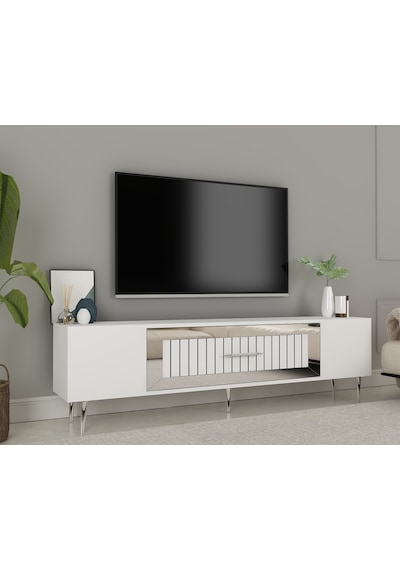 Dekolp3ct Tv Sehpası Beyaz-gümüş