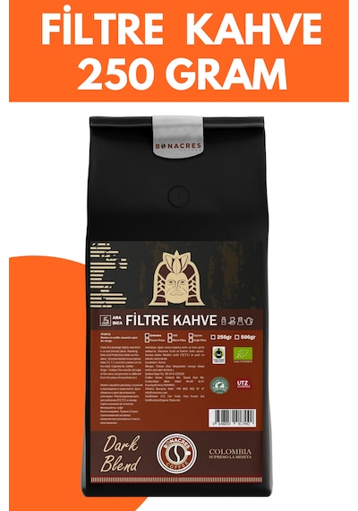 Bonacres Sert İçim Filtre Kahve Öğütülmüş 250 G