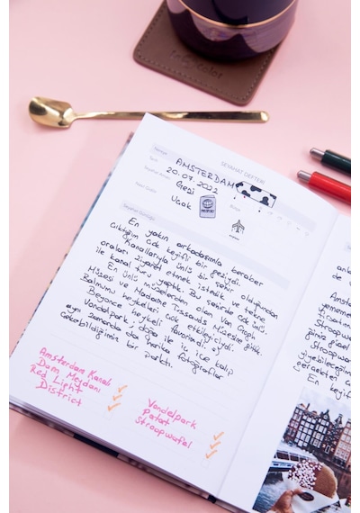 Seyahat Defteri Esnek Travel Journal Çok Renkli