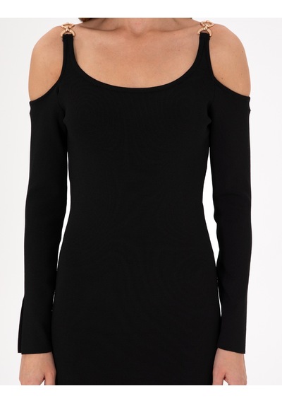 Pierre Cardin Siyah Extra Slim Fit Triko Elbise 50290603-vr046