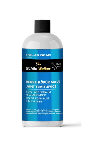 Araç Oto Mavi Jant Temizleyici - Renkli Köpük Sprey 500ml Polar Bear