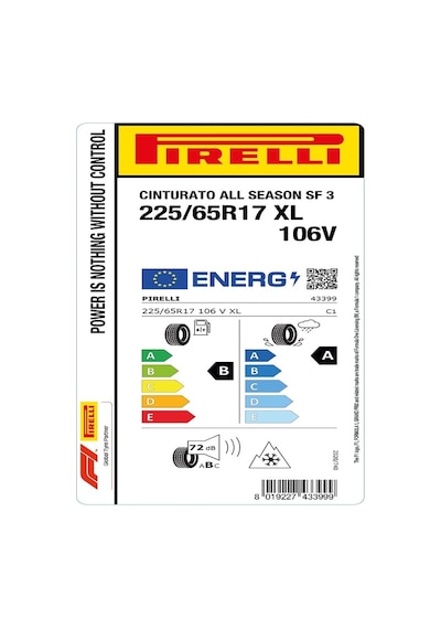 Pirelli 225/65R17 106V XL Cinturato All Season SF3 Dört Mevsim Lastiği 2025