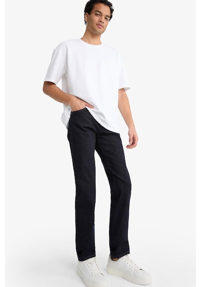 Defacto Sergio Regular Fit Normal Kalıp Normal Bel Boru Paça Jean Pantolon F4618ax25aunm34 Mavi