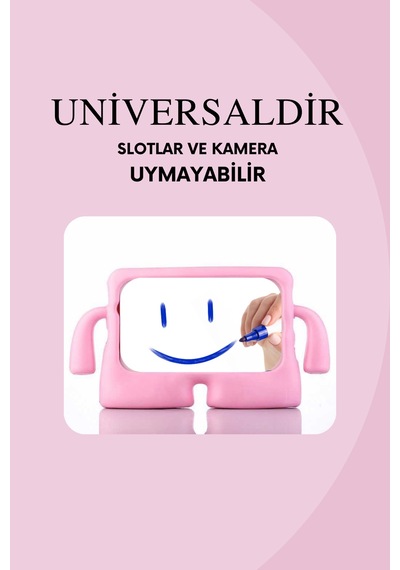 Fuchsia Xiaomi Pad 6 Pro 11" İle Uyumlu Koko Eğlenceli Standlı Yumuşak Çocuk Tablet Kılıfı Korumalı Kapak
