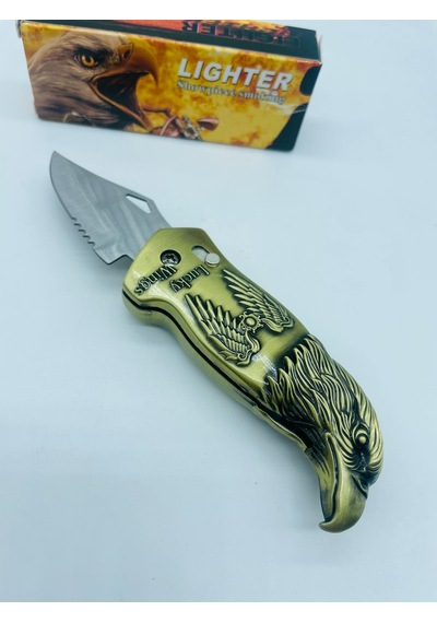 Kartal Kabartmalı Çakı Çakmak //lucky Wings-15cm