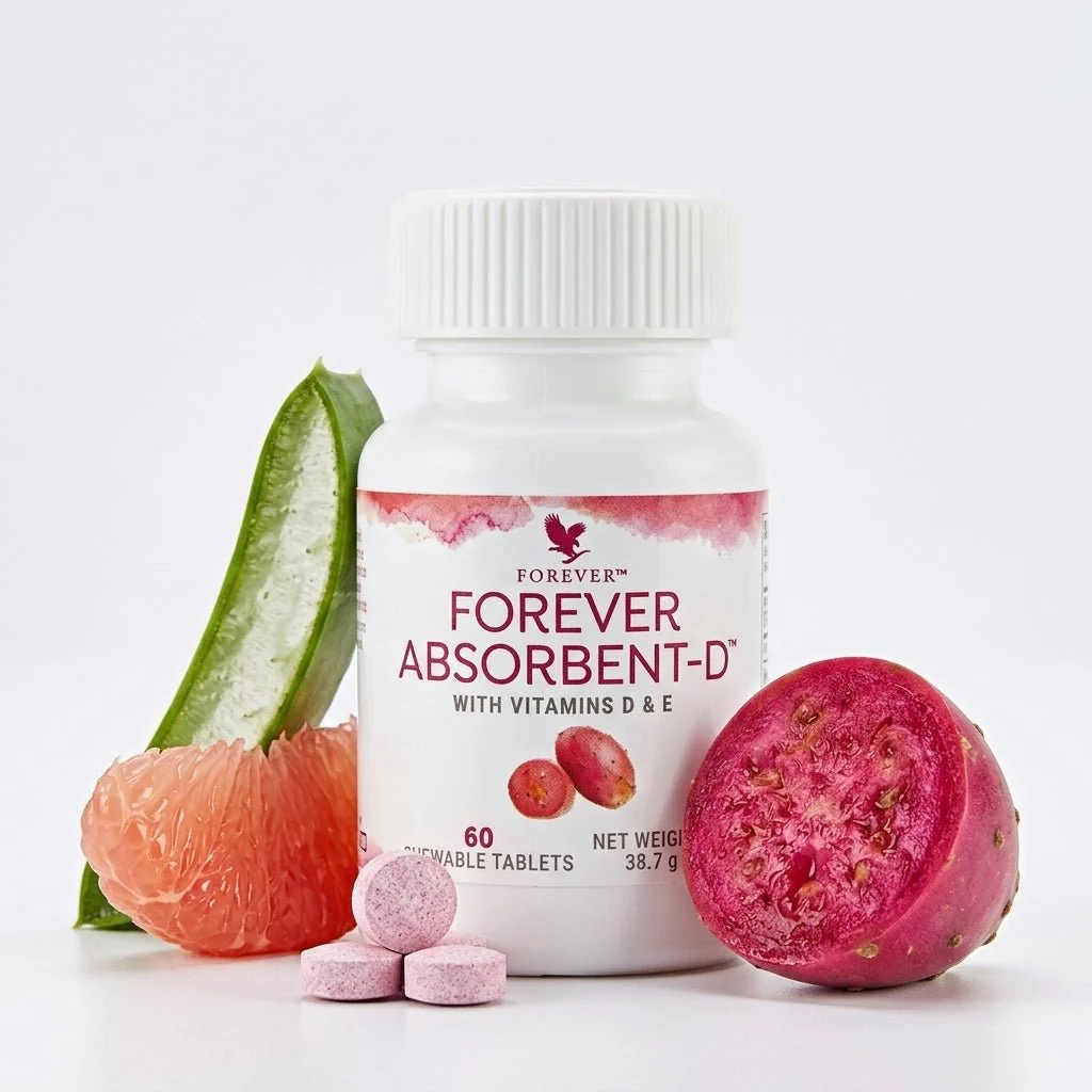 Forever Absorbent-d Vitamin D Ve Vitamin E İçeren Çiğneme Tableti Takviye Edici Gıda