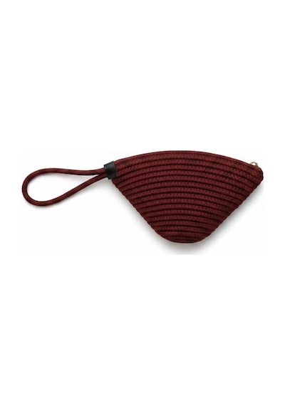 Efw Rome Handmade Hasır Clutch Çanta Bordo