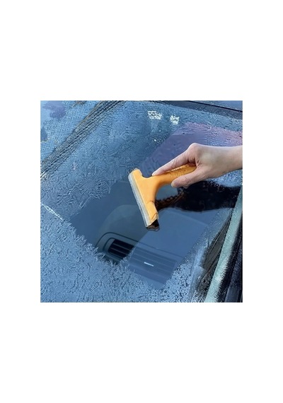 Trobus Oto Cam Su Çekme Aparatı Temizleme Kurulama Çekçek 14 Cm Turuncu