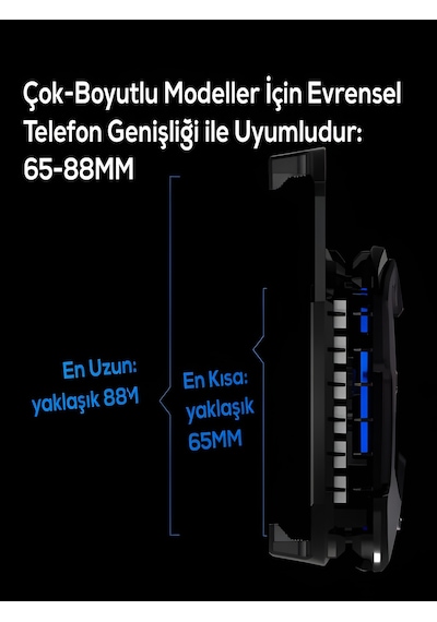 Rgb Işıklı Mobil Cep Telefon Radyatör Fanı Youtube Canlı Yayın Tiktok Gamer Soğutucu