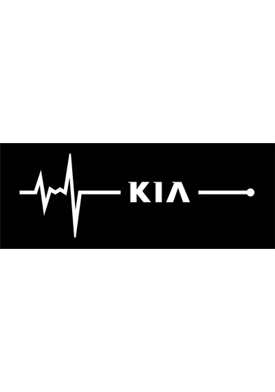 Oto Sticker Kia Nabız Kalp Atışı Sticker 2 Adet V1