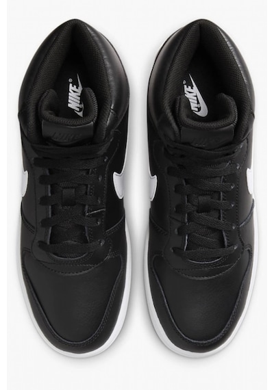 Nike Ebernon Mid Triple Leather Erkek Sneaker Hakiki Deri Bilekli Spor Ayakkabı Siyah