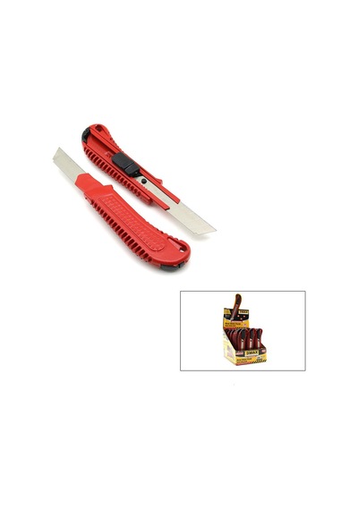 Dmax-4743 Falçata Maket Bıçak 18mm Bıçaklı 0.5mm Bıçak Ucu Büyük Metal - 24'li Paket