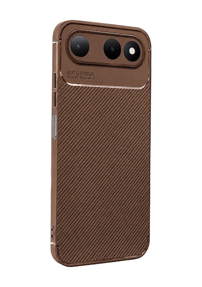 Tecno Spark 50 5g Auto Focus Karbon Kapak - Kahverengi