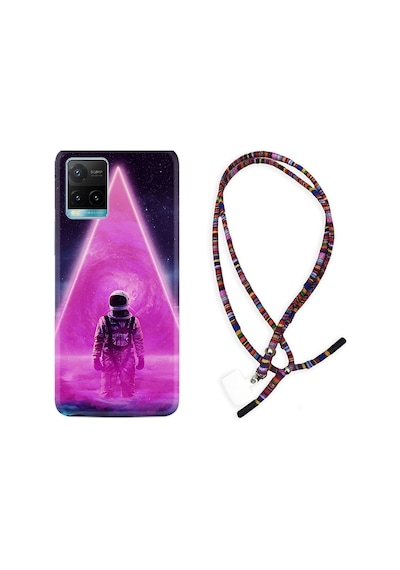 Vivo Y21S Kılıf Rasta Boyun Askılı Astro Purple2 1907