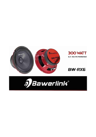 Bawerlink Bw-rx6 Ultra-pro 16 Cm Midrange Hoparlör Çifti 600w Maks, 300w Rms, Profesyonel Seri
