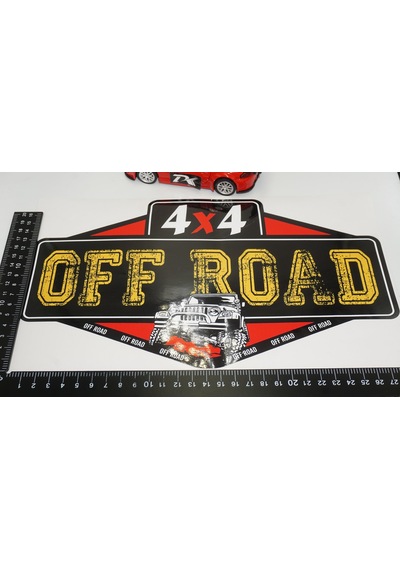 Arazi Aracı Off Road 4x4 Kaput Bagaj Sticker 28x18 Cm