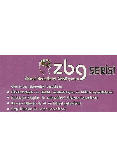 Limon Kids ZBG - Zihinsel Becerilerimi Geliştiriyorum Seti 5 - 6 Yaş - 4 Kitap Takım - Soner Öztürk - Coral Dağıtım
