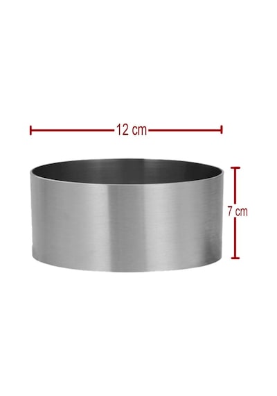 Paslanmaz Pasta Kalıbı Yuvarlak Düz 7cm 12cm