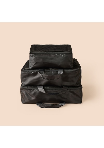 Living 3'lü Valiz İçi Organizer Set - Siyah