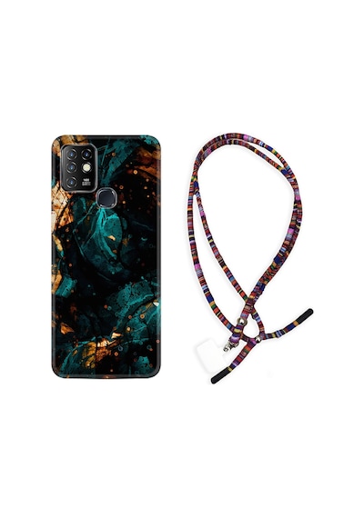 Infinix Hot 8 Kılıf Rasta Boyun Askılı Karmaşa 1625