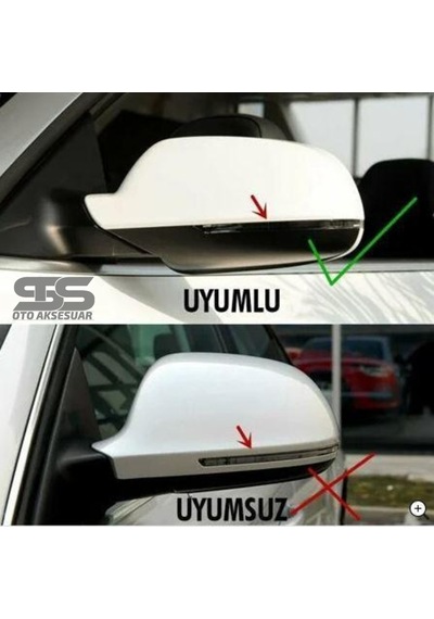 Audi A4 B8 2009 Ve Arası2014 Yarasa Ayna Kapağı Piano Black Abs Plastik Batman