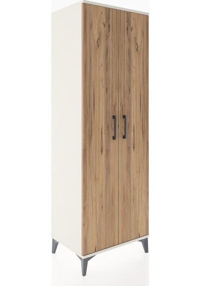 Hyperion Dolap 2 Raflı 2 Kapaklı Tek Askılı 60x44x182 Aytaşı-çam Aytaşı