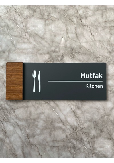Wooden Serisi Mutfak Yönlendirme Levhası