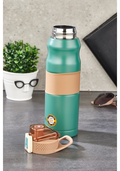 Cooker 700 Ml Paslanmaz Çelik Matara Termos Yk1204 Mavi