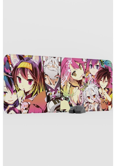 No Game No Life Anime V2 - 90x40 Xxl Gaming Kauçuk Kaymaz Taban Mouse Pad Fare Altlığı