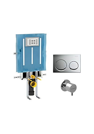 Geberit Alpha Kombifix Duvariçi Gömme Rezervuar Seti 8cm 110.174.00.1-mset Krom