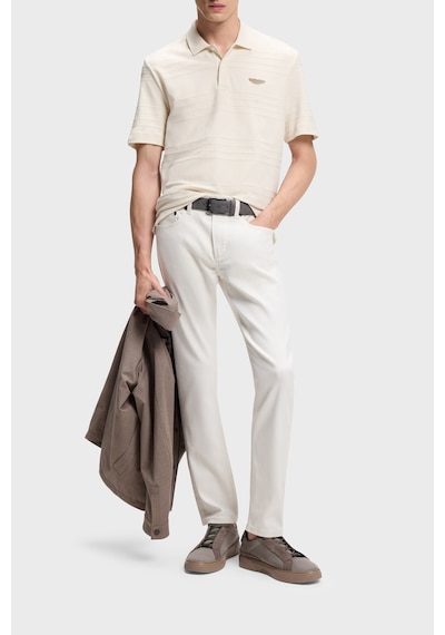 Boss Pamuklu Regular Fit Logolu Kısa Kollu Düğmeli Polo Erkek Polo 50556174 118 Bej