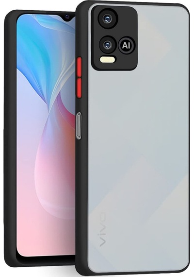 Vivo Y21A London Serisi Darbeye Dayanıklı Kılıf - Siyah Al3415