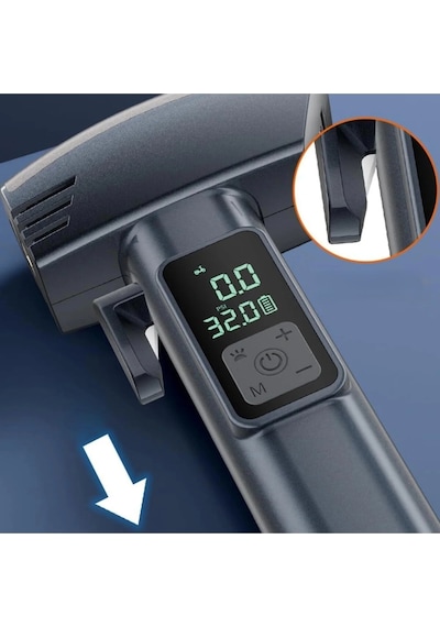 4000 Mah Taşınabilir Dijital Hava Kompresör Led Işık Şarjlı Lastik Pompa Kemer Kesici Araç Cam Kırma