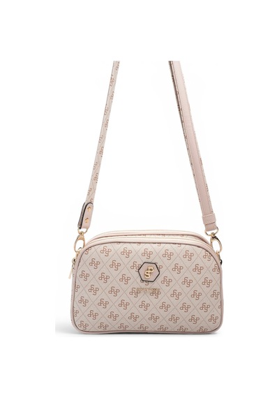 Silver & Polo Silver Polo Pembe - Pudra Monogram Kadın Çapraz Çanta Sp745