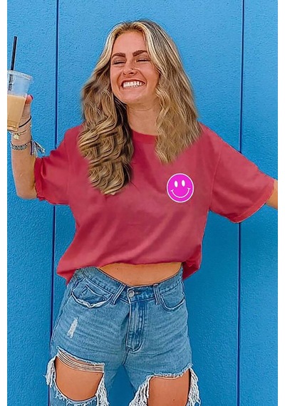 Madmext Pembe Arka Baskılı Oversize Yuvarlak Yaka Kadın Tişört-pembe Pembe Madmext Pembe Arka Baskılı Oversize Yuvarlak Yaka Kadın Tişört-pembe Pembe