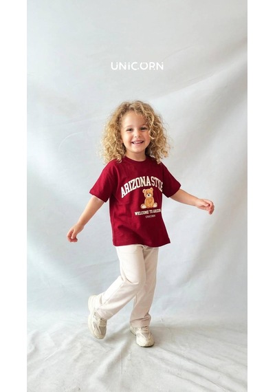 Baby Lory Kids Store Kız Çocuk Ayıcık Detaylı Takım Bordo - Krem