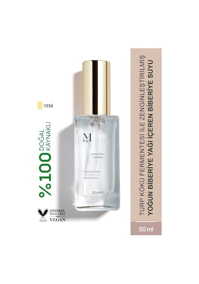 Misbahçe Biberiye Suyu Dökülme Karşıtı & Saç Uzamasını Saç Toniği 50 Ml
