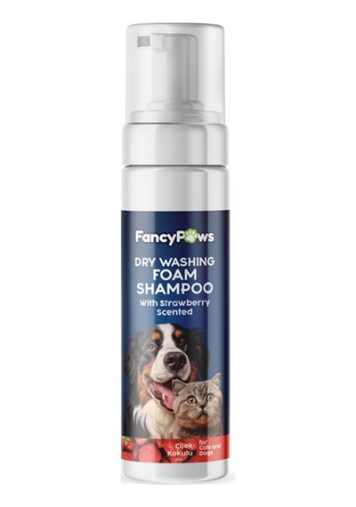 Fancy Paws Dry Washing Foam Shampoo Çilek Kokulu 200ml