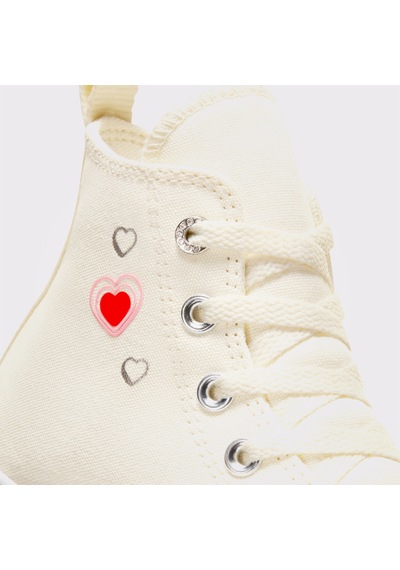 Converse Run Star Hike Platform Y2k Heart Unisex Krem Sneaker