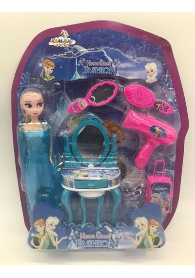 Kembay Oyuncak Mobilya Güzellik Setli Bebek Kmb-027