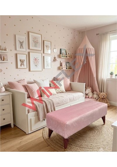 Winflex Dekoratif Dikdörtgen Puf 38 X 100cm Pembe Renk