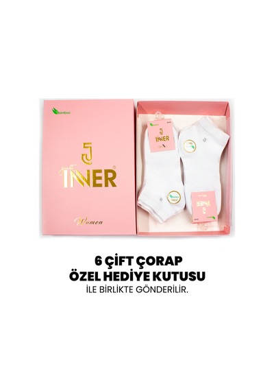 Just Inner Kadın 6 Lı Bambu Çorap Yazlık Patik Terletmez Yapı 21200 Beyaz