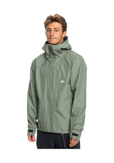Quiksilver Over Cast Gore Tex Erkek Yeşil Ceket Siyah